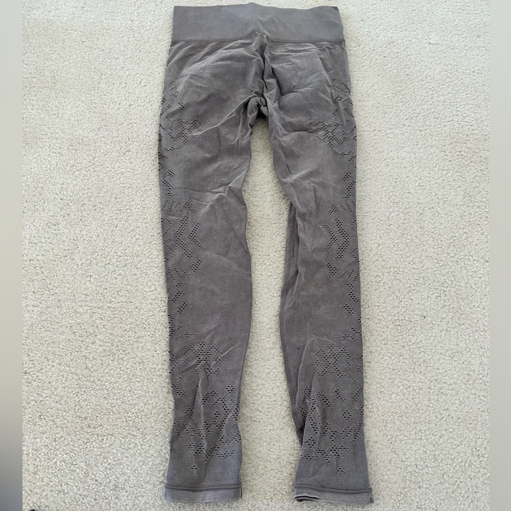 Grey Cutout Leggings